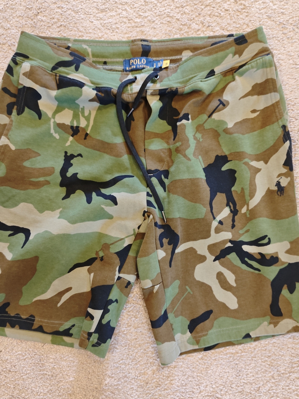 Ralph Lauren Green Camo Polo Swim Trunks